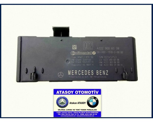 MERCEDES W222 BAGAJ AÇMA BEYNİ 2229006008 2229005004 , 2229008704 , 2229008203 A2229006008 A2229005004 A2229008704 A2229008203